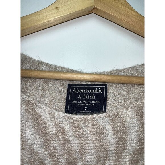 Abercrombie & Fitch Womens Beige Zebra Pattern Sweater Long Sleeve Size S - Picture 4 of 8